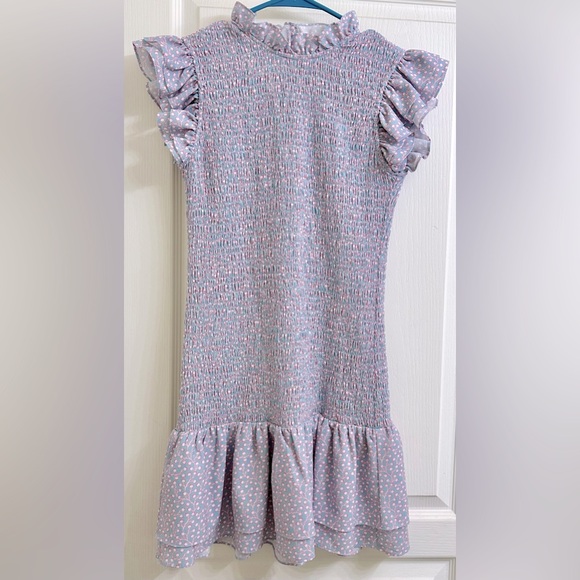 French Connection Elao Verona Crepe Mini Dress in Forget Me Not Combo - Picture 2 of 10